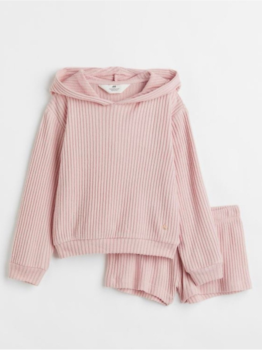 H&M 3t New Hoodie & Shorts Set *Ribbed Soft Knit, Comfy, Cute